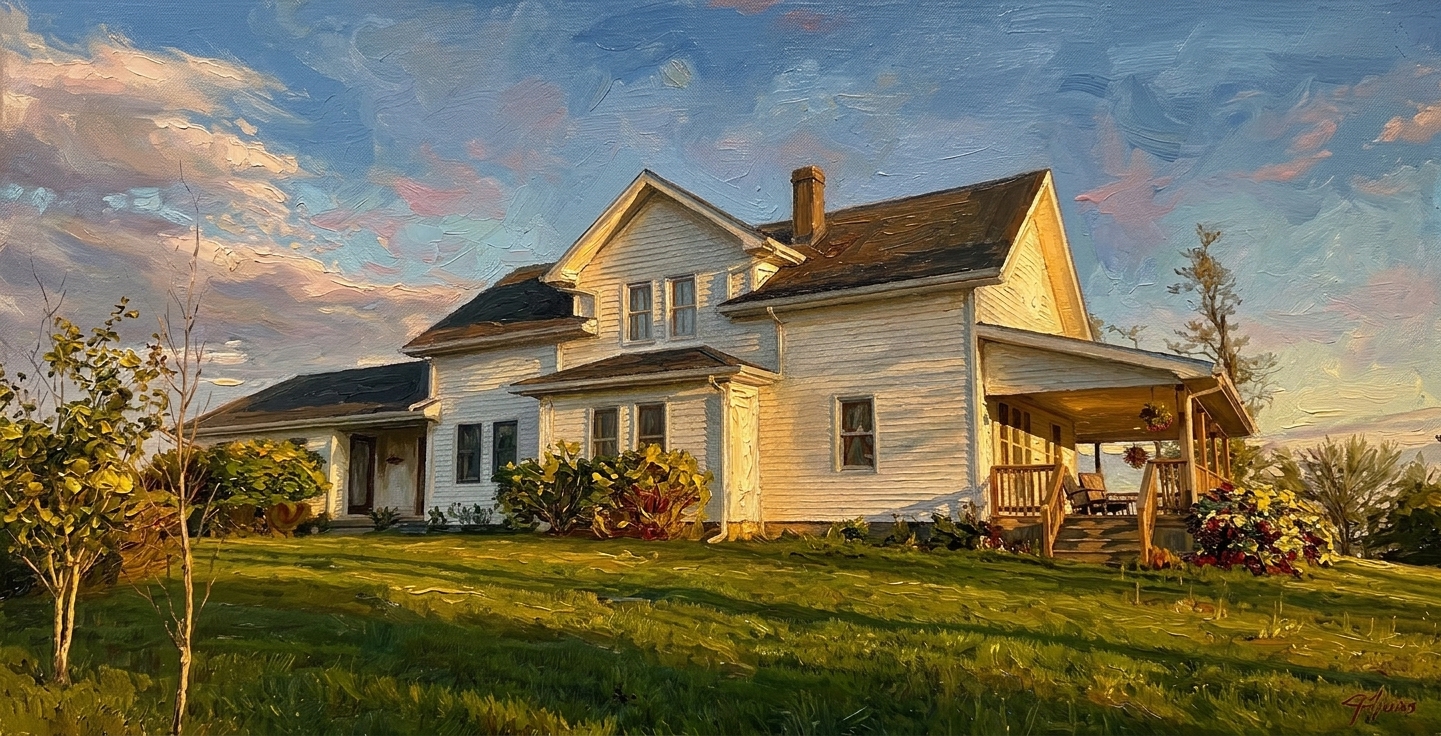 Aoife's home in Oil Painting style