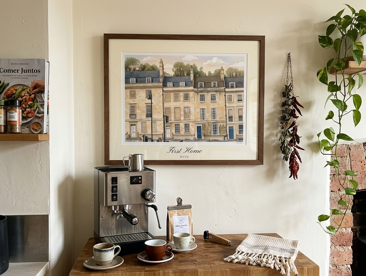 Luca's print at home in Bath, UK